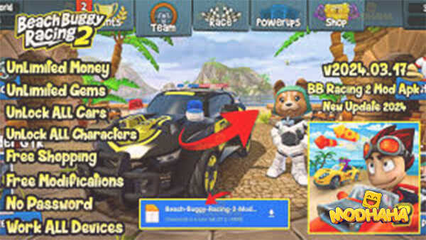 bb racing 2 mod apk download