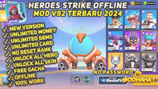 heroes strike offline mod apk unlimited gems unlock all characters