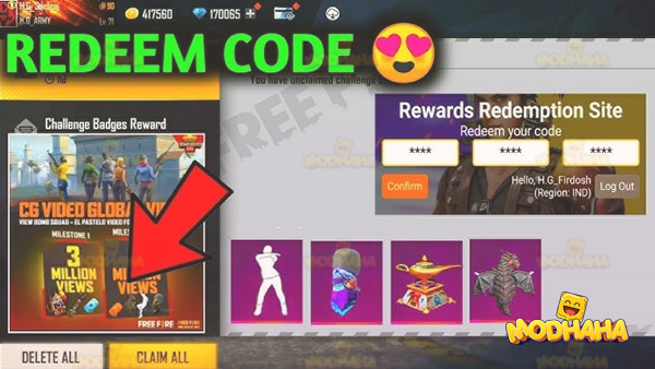 94fbr Redeem Code modhaha